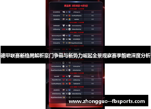 德甲联赛新格局解析豪门争霸与新势力崛起全景观察赛季前瞻深度分析